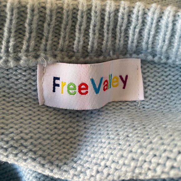 Free Valley Sweaters | Free Valley Blue and White Cloud Crewneck Long Sleeve Sweater | Color: Blue/White | Size: M | Yarningknots's Closet